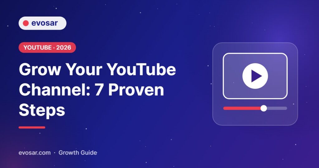 How to grow your YouTube channel in 2026 – Evosar growth guide